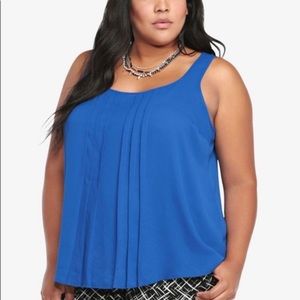 Torrid Georgette Pleated Sleeveless Blouse